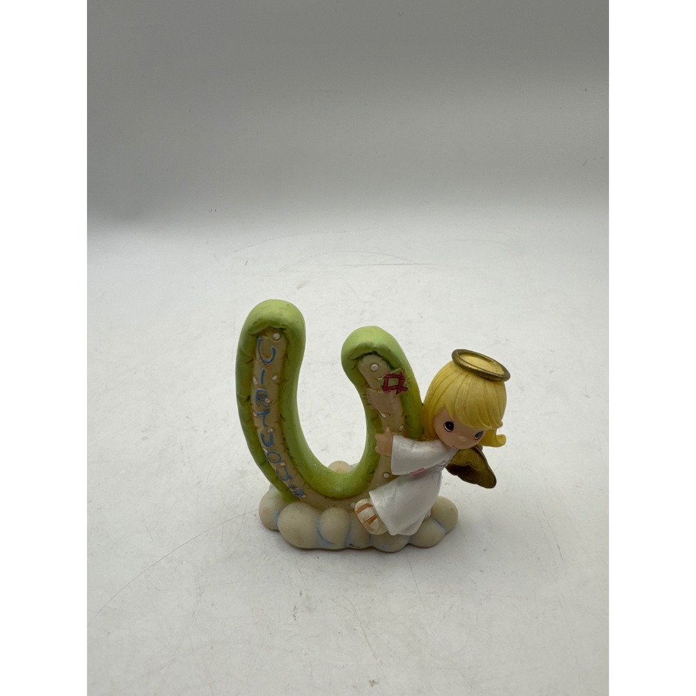 Precious Moments Angel Holding Lucky Horseshoe Figurine 2002 Enesco